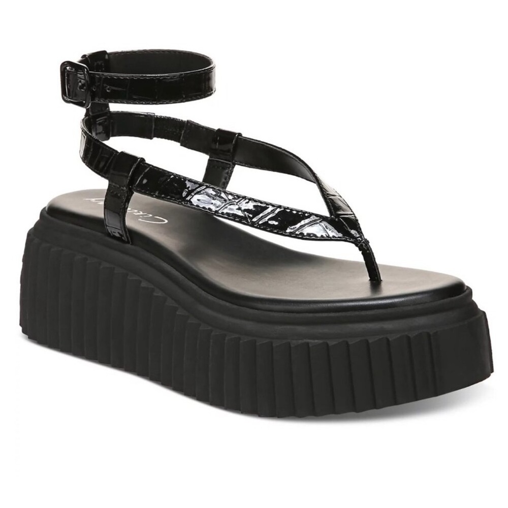 Circus by Sam Edelman Black Platform Thong Sandals